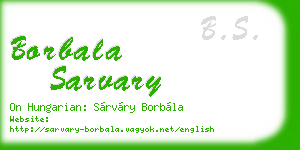 borbala sarvary business card